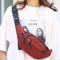Women's Waterproof Waist Bag Anti-Theft Zipper Fanny Pack