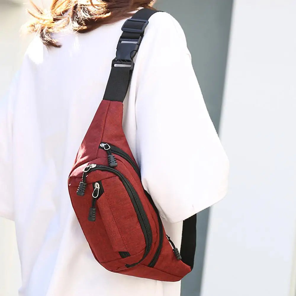 Women's Waterproof Waist Bag Anti-Theft Zipper Fanny Pack