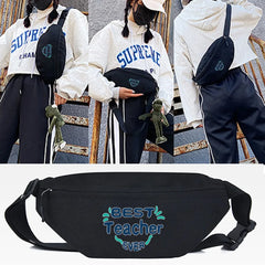 Waist Bag Shoulder Pack Letter Print Sports Fanny Pack Unisex Hip Bum Chest Bag