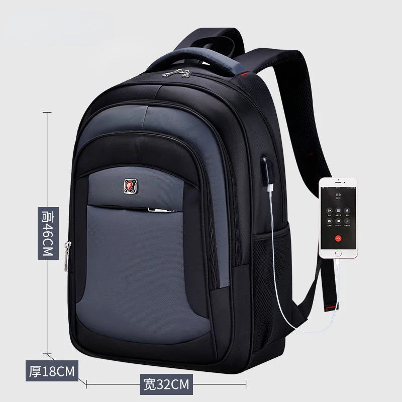 Waterproof 16 Inch Laptop Backpack USB Charging Travel Bag