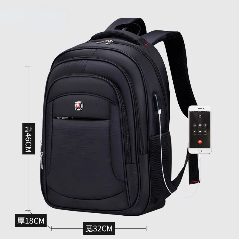 Waterproof 16 Inch Laptop Backpack USB Charging Travel Bag