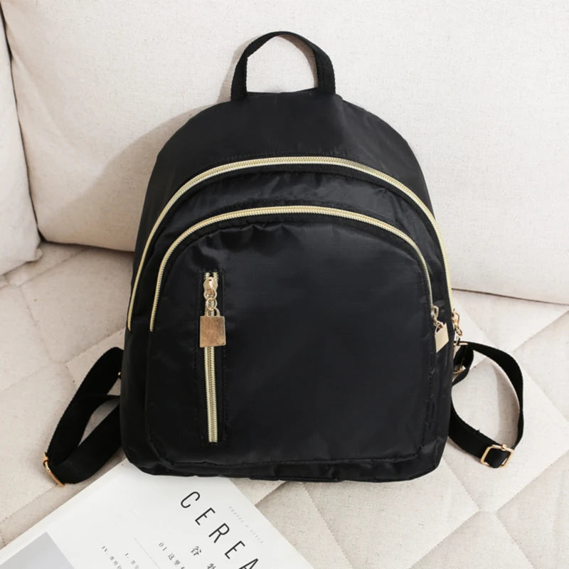 Waterproof Nylon Women Backpack Leisure Back Pack Student Casual Bag