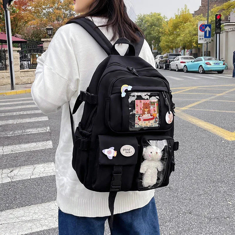 Waterproof Nylon Women Backpacks School Bags for Teenage Girls Laptop Backpacks