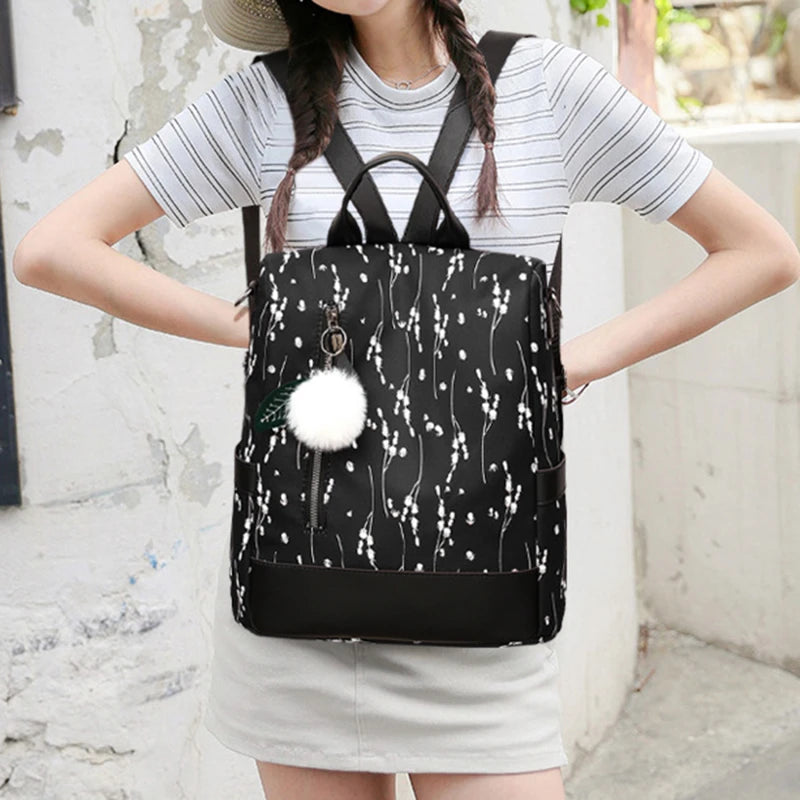 Waterproof Oxford Women Backpack School Bag