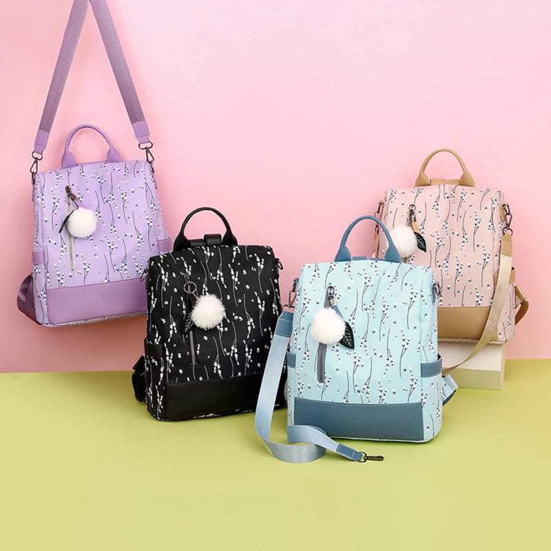 Waterproof Oxford Women Backpack School Bag