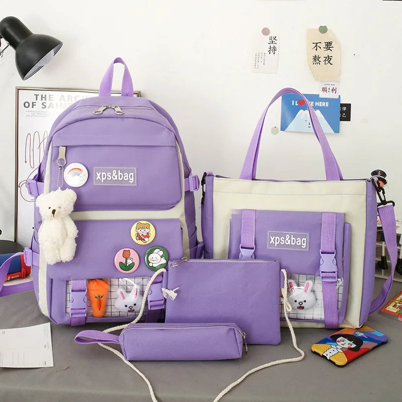 Waterproof School Backpacks Girls Princess Set Mochila Escolar Kids