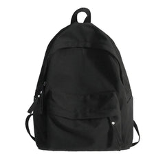 Waterproof Solid Backpack Girls Nylon School Bags