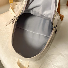 Waterproof Solid Backpack Girls Nylon School Bags