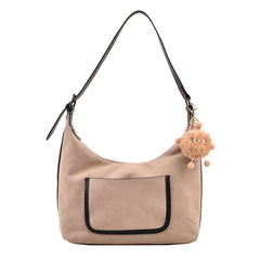 Winter Faux Suede Shoulder Bags For Women Solid Female Satchel