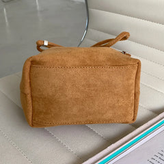 Winter Women?s Handbag Faux Suede Drawstring Bucket Bag