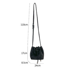 Winter Women?s Handbag Faux Suede Drawstring Bucket Bag