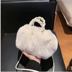 Winter Plush Cloud Bag for Women Faux Fur Crossbody Handbag