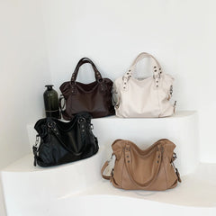 Vintage Winter Shoulder Bag Large PU Leather