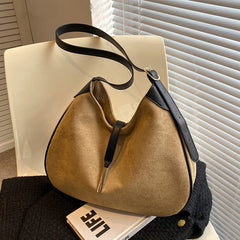Winter Women Vintage Suede Shoulder Crossbody Bag Tote Shopping Bolso