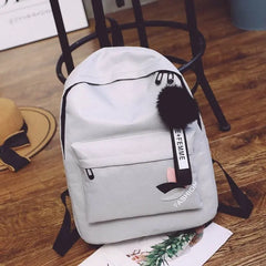 Teen Girls Canvas School Backpack Thin Small Travel Bag