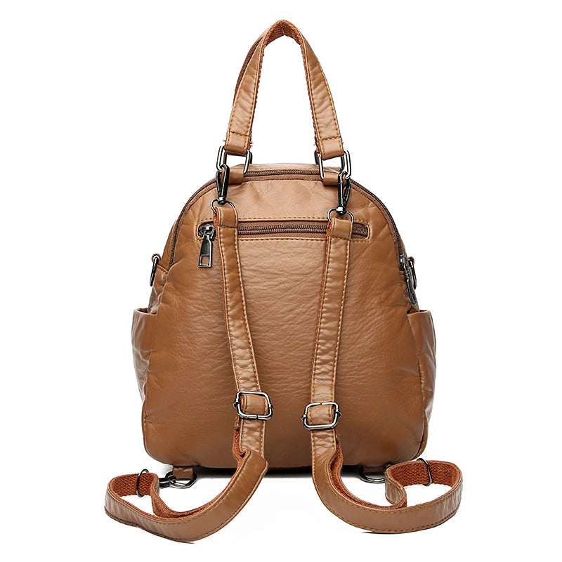 Women Backpack Pu Leather Daypack Backpacks Female Mochila