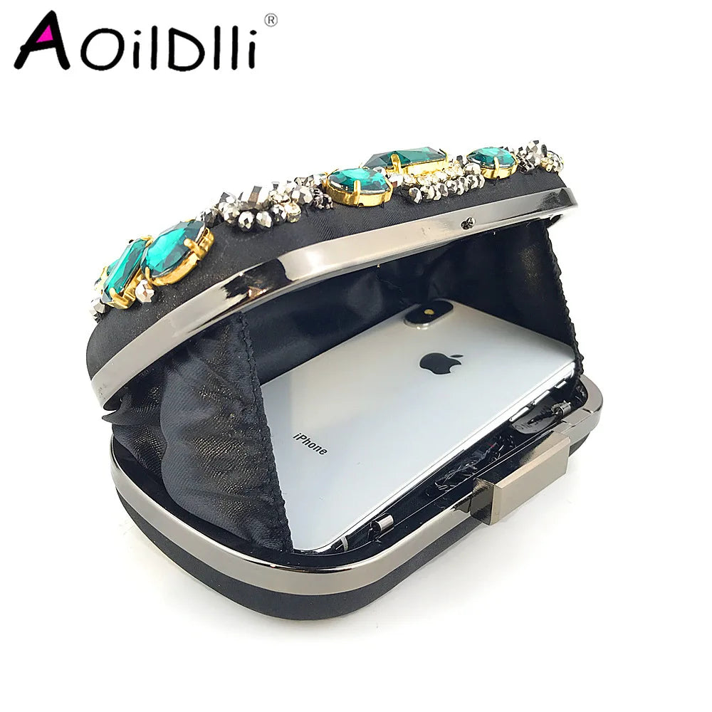Women Diamond Evening Clutch Bags Bling Banquet Wallets