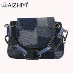 Mini Flap Stitching Handbag Chain Shoulder Bag