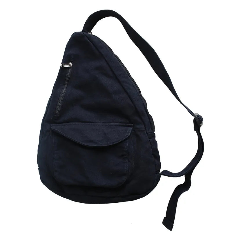 Canvas Crossbody Female Bag Solid Ladies Chest Handbags