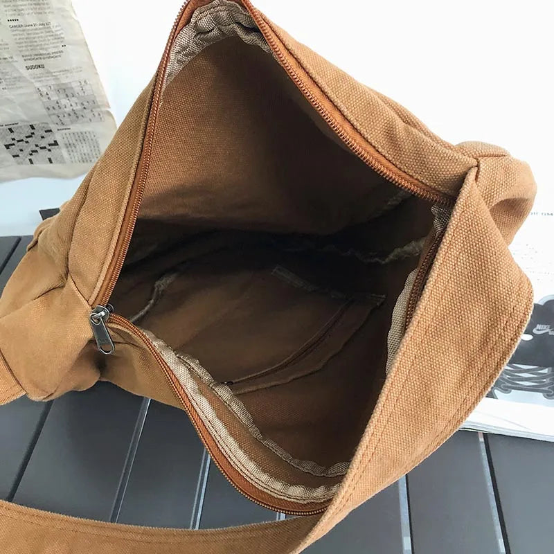 Canvas Crossbody Female Bag High Ladies Chest Bag