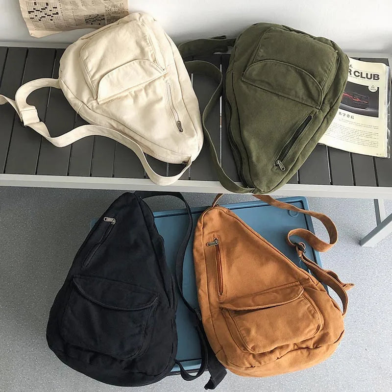 Canvas Crossbody Female Bag High Ladies Chest Bag