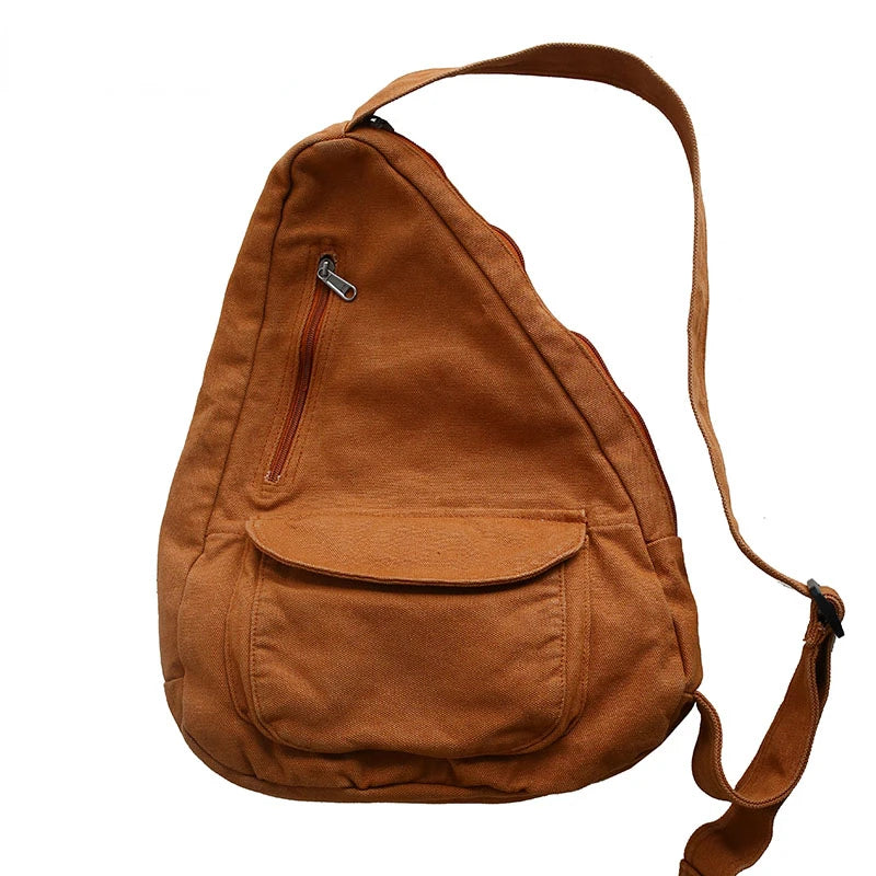 Canvas Shoulder Messenger Bag Crossbody Female Chest Bag
