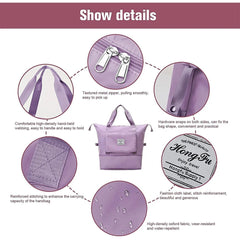 Women Shoulder Travel Bag Luggage Gym Yoga Sport Large Capacity Duffle Tote