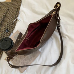 Soft Leather Handbags Vintage Crossbody Bags Chains Shoulder Bags
