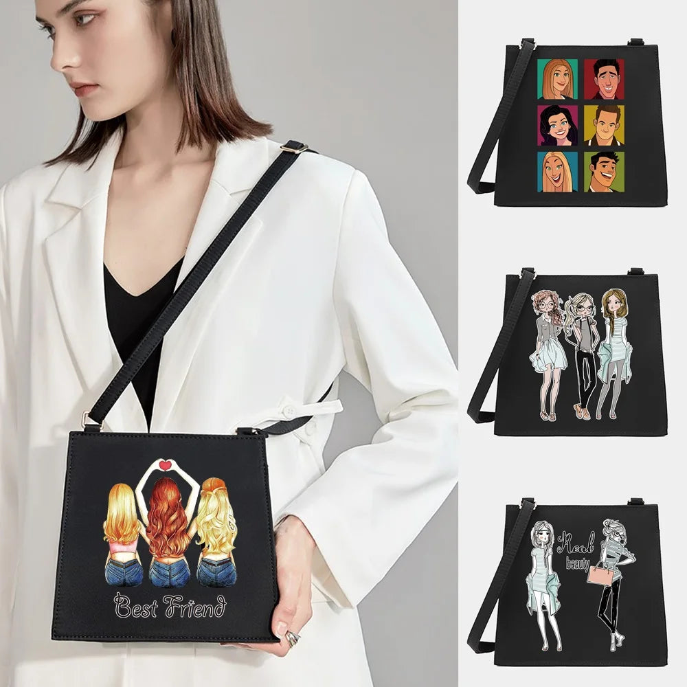 Women Square Bags Shoulder Crossbody Casual Series Pattern Commute Tote