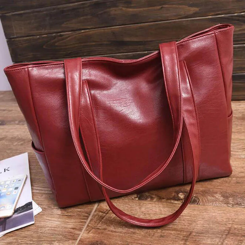 Women Soft PU Leather Handbag: Vintage Shoulder Crossbody Bag