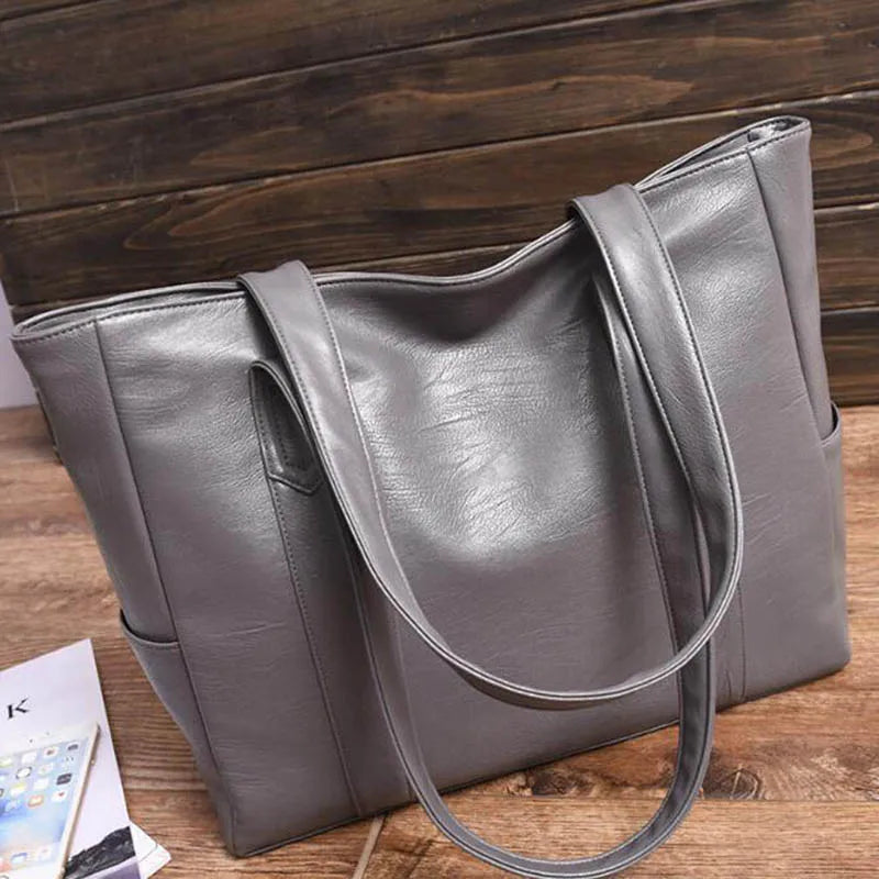 Women Soft PU Leather Handbag: Vintage Shoulder Crossbody Bag