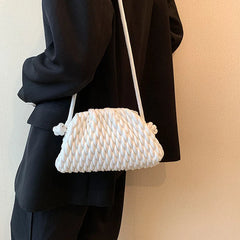 Vintage Folds Phone Pouch Leather Crossbody Bag Soft Clutch Shoulder Bag