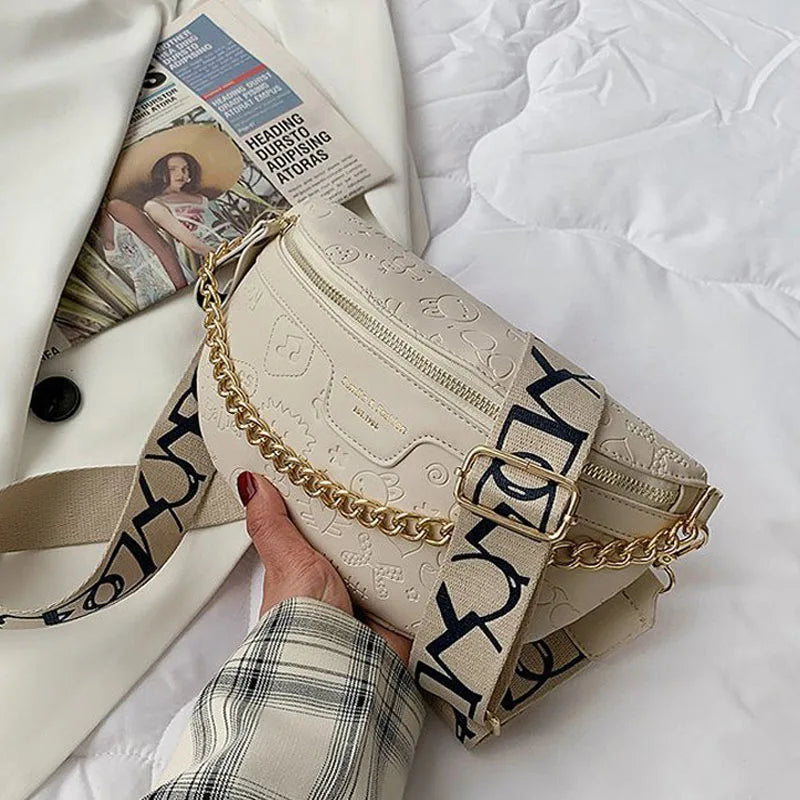 Women Waist Bag Chest Bag Travel Phone Bags Crossbody Bags Chain Shoulder Purses