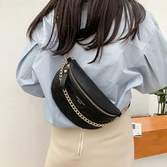 Women Waist Bag Chest Bag Travel Phone Bags Crossbody Bags Chain Shoulder Purses