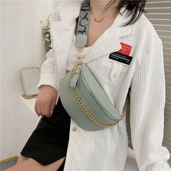 Women Waist Bag Chest Bag Travel Phone Bags Crossbody Bags Chain Shoulder Purses