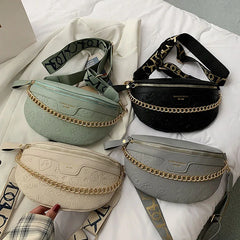 Women Waist Bag Chest Bag Travel Phone Bags Crossbody Bags Chain Shoulder Purses