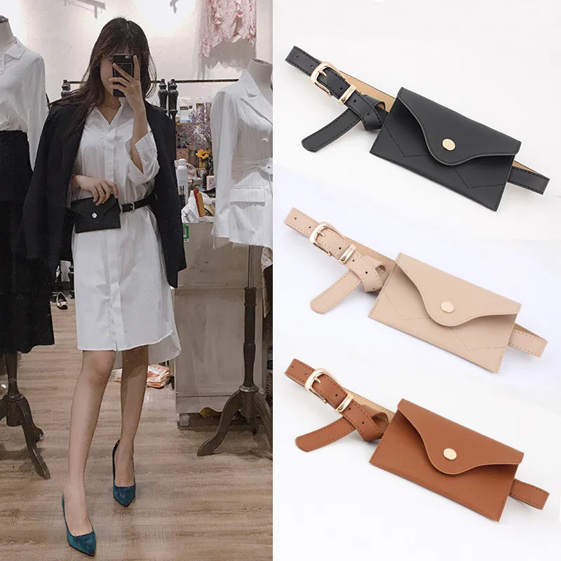 Leather Waist Belt Bag for Women, Girl Fanny Pack