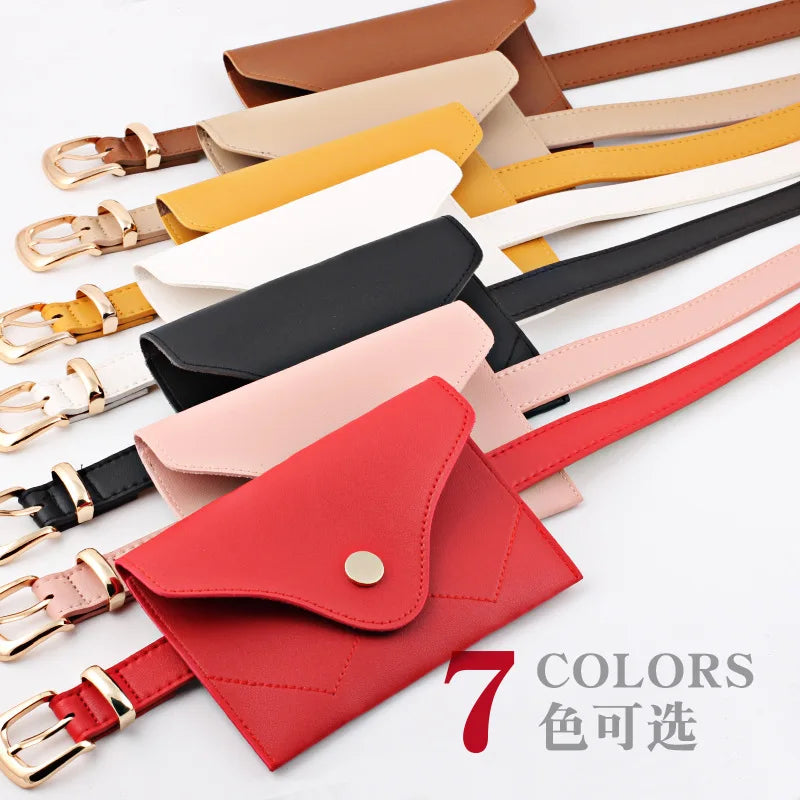Leather Waist Belt Bag for Women, Girl Fanny Pack