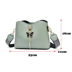 Women Handbag Butterfly Tassel PU Leather Messenger Bags Ladies Crossbody