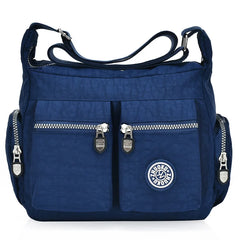 Waterproof Women's Messenger Bag Zipper Nylon Travel Cross Bag