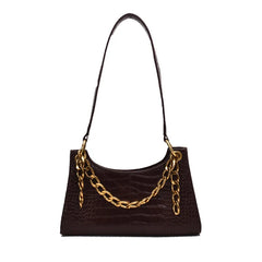 Crocodile Pattern PU Leather Women's Chain Shoulder Bag