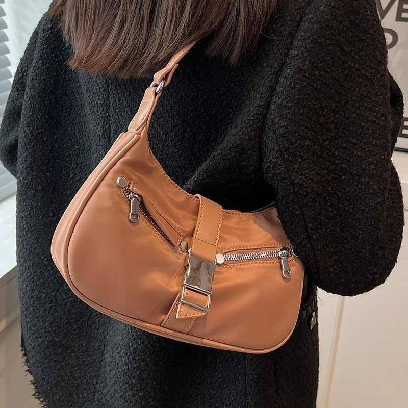 Women's Nylon Shoulder Bag Casual Small Square Bag