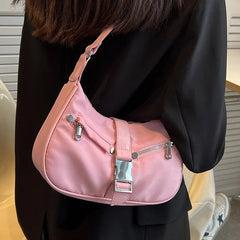 Women's Nylon Shoulder Bag Casual Small Square Bag