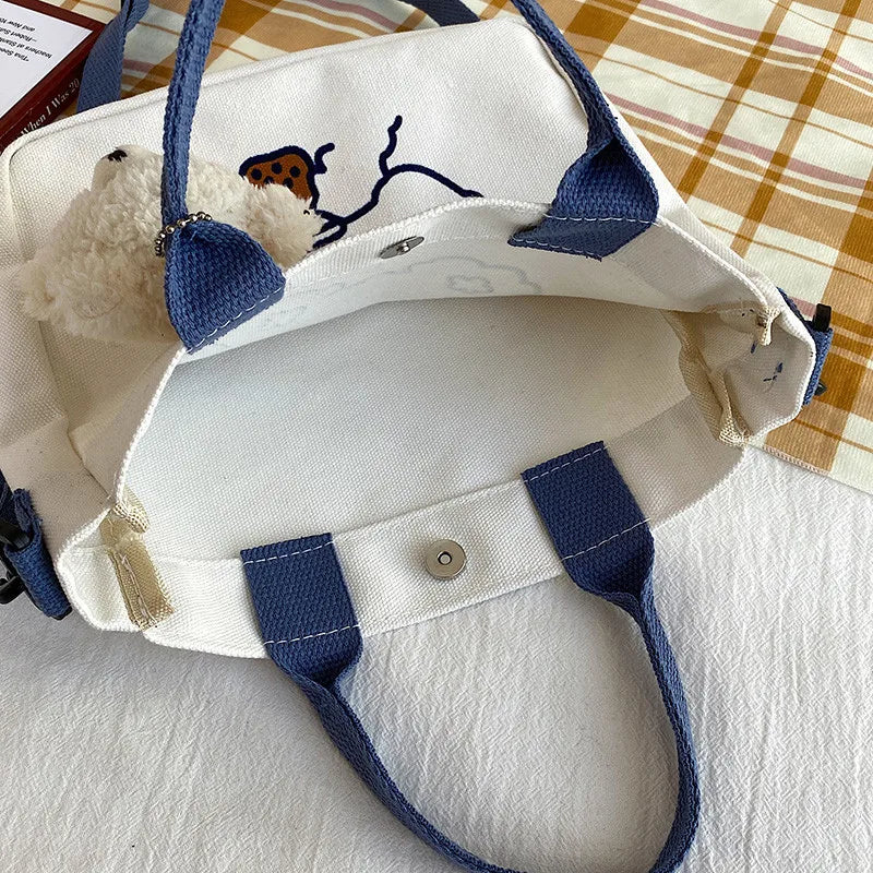 Canvas Shoulder Bag Women's Tote Shopper Bag Handbags