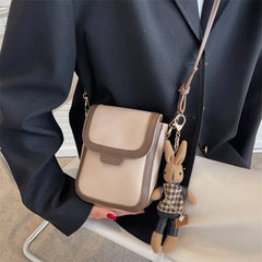 Women's Retro Buckle Messenger Bag Wallet, Small Pu Leather Purse