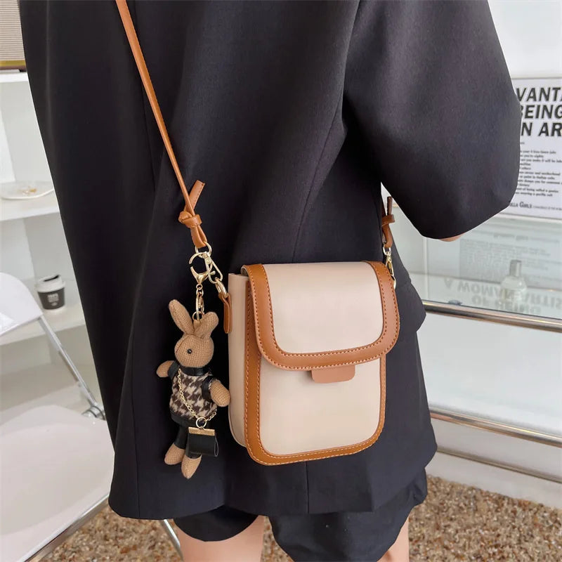 Retro Buckle Flip Phone Messenger Bag Wallet Ladies Small Bag