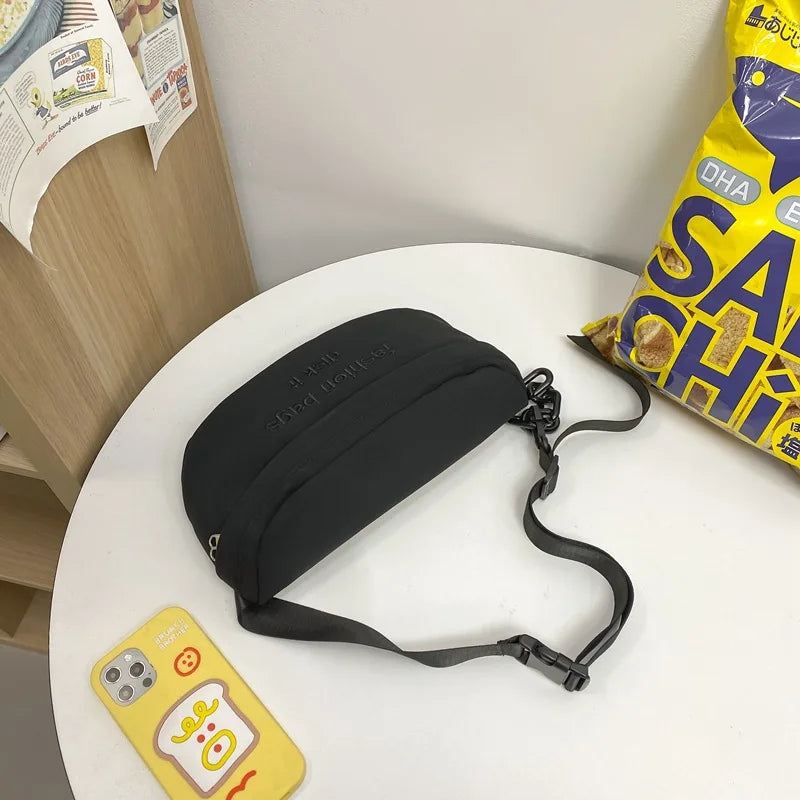 Japanese Flower Fanny Pack Purse PVC Crossbody Bag for Women Chain