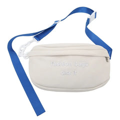 Japanese Flower Fanny Pack Purse PVC Crossbody Bag for Women Chain