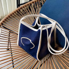 Denim Canvas Bucket Bag Women's Shoulder Handbag