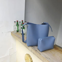 Women's PU Leather Shoulder Bag Large Capacity Mother Bag Messenger Bag